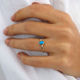 14k Gold | Oval Turquoise Ring