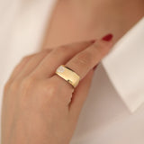 14k Gold | Thick Rectangular Ring