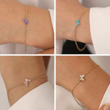 14k Gold | Colorful Butterfly Bracelet