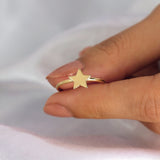 14k Gold | Star Initial Ring