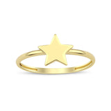 14k Gold | Star Initial Ring