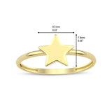 14k Gold | Star Initial Ring