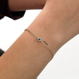 14k Gold | Double Sided Evil Eye Bracelet