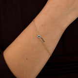 14k Gold | Double Sided Evil Eye Bracelet