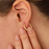 14k Gold | Greek Key Meander Hoop Earrings