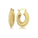 14k Gold | Dome Croissant Earrings