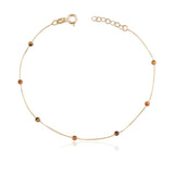 14k Gold | Minimal Tiger's Eye Beaded Bracelet