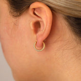 14k Gold | Textured Hoop Earrings