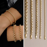 14k Gold | Rolo Bracelet with Lobster Clasp | 3mm - 8mm