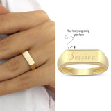 14k Gold | Wide Band Engravable Ring