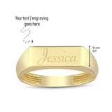 14k Gold | Wide Band Engravable Ring