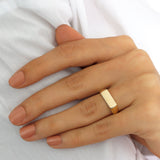 14k Gold | Wide Band Engravable Ring