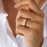 14k Gold | Wide Band Engravable Ring