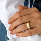 14k Gold | Wide Band Engravable Ring