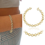 14k Gold | Interlocking Round Bracelet