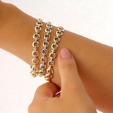 14k Gold | Interlocking Round Bracelet