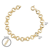 14k Gold | Interlocking Round Bracelet