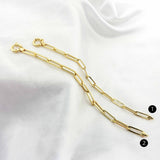 14k Gold | Paperclip Bracelet with Sailor Clasp