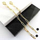 14k Gold | Paperclip Bracelet with Sailor Clasp