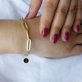 14k Gold | Paperclip Bracelet with Sailor Clasp