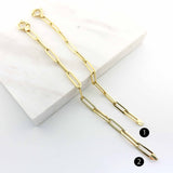 14k Gold | Paperclip Bracelet with Sailor Clasp