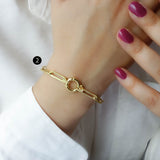 14k Gold | Paperclip Bracelet with Sailor Clasp