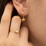 14k Gold | Elephant Drop Dangle Earrings