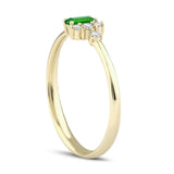 14k Gold | Baguette Cut Emerald Ring