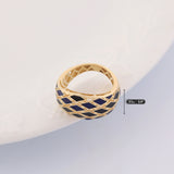 14k Gold | Navy Blue Intricate Ring