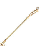 14k Gold | Herringbone Bracelet with Clover & Heart & Star Charms