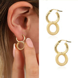 14k Gold | Infinity Double Hoop Earrings