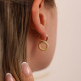 14k Gold | Infinity Double Hoop Earrings