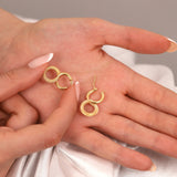 14k Gold | Infinity Double Hoop Earrings