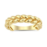 14k Gold | Bold Braid Textured Rope Ring