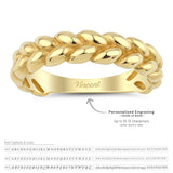 14k Gold | Bold Braid Textured Rope Ring