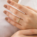 14k Gold | Bold Braid Textured Rope Ring