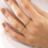 14k Gold | Bold Braid Textured Rope Ring