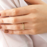 14k Gold | Bold Braid Textured Rope Ring