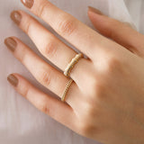 14k Gold | Twisted Dome Rope Ring