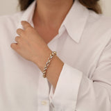 14k Gold | 3 Color Graduated Rolo Bracelet