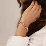 14k Gold | 3 Color Graduated Rolo Bracelet