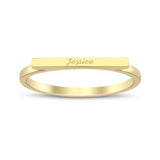 14k Gold | Stick Band Engravable Ring