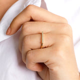 14k Gold | Stick Band Engravable Ring