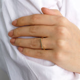 14k Gold | Stick Band Engravable Ring