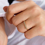 14k Gold | Stick Band Engravable Ring