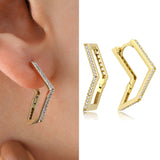 14k Gold | Channel Prong Setting Gemstone Earrings