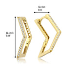 14k Gold | Channel Prong Setting Gemstone Earrings