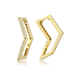 14k Gold | Channel Prong Setting Gemstone Earrings