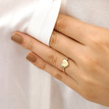 14k Gold | Engravable Heart Ring