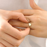 14k Gold | Engravable Heart Ring